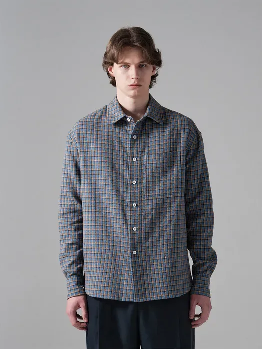 [M26-301] [필시크] PANAMA CHECK SHIRT (BLUE)