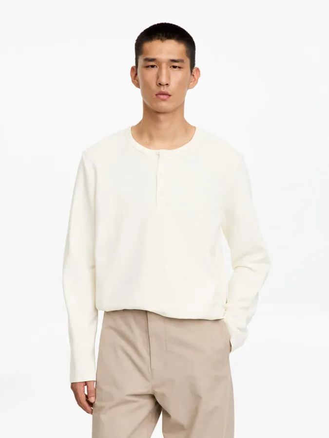 [M26-317] 아르켓 남성 헨리 셔츠 - 오프 화이트